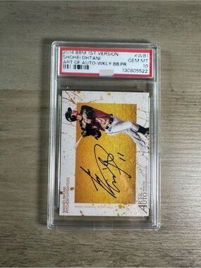 Shohei Ohtani 2014 BBM Autograph Rookie Gem Mint 10 Novelty Card #WB-1.